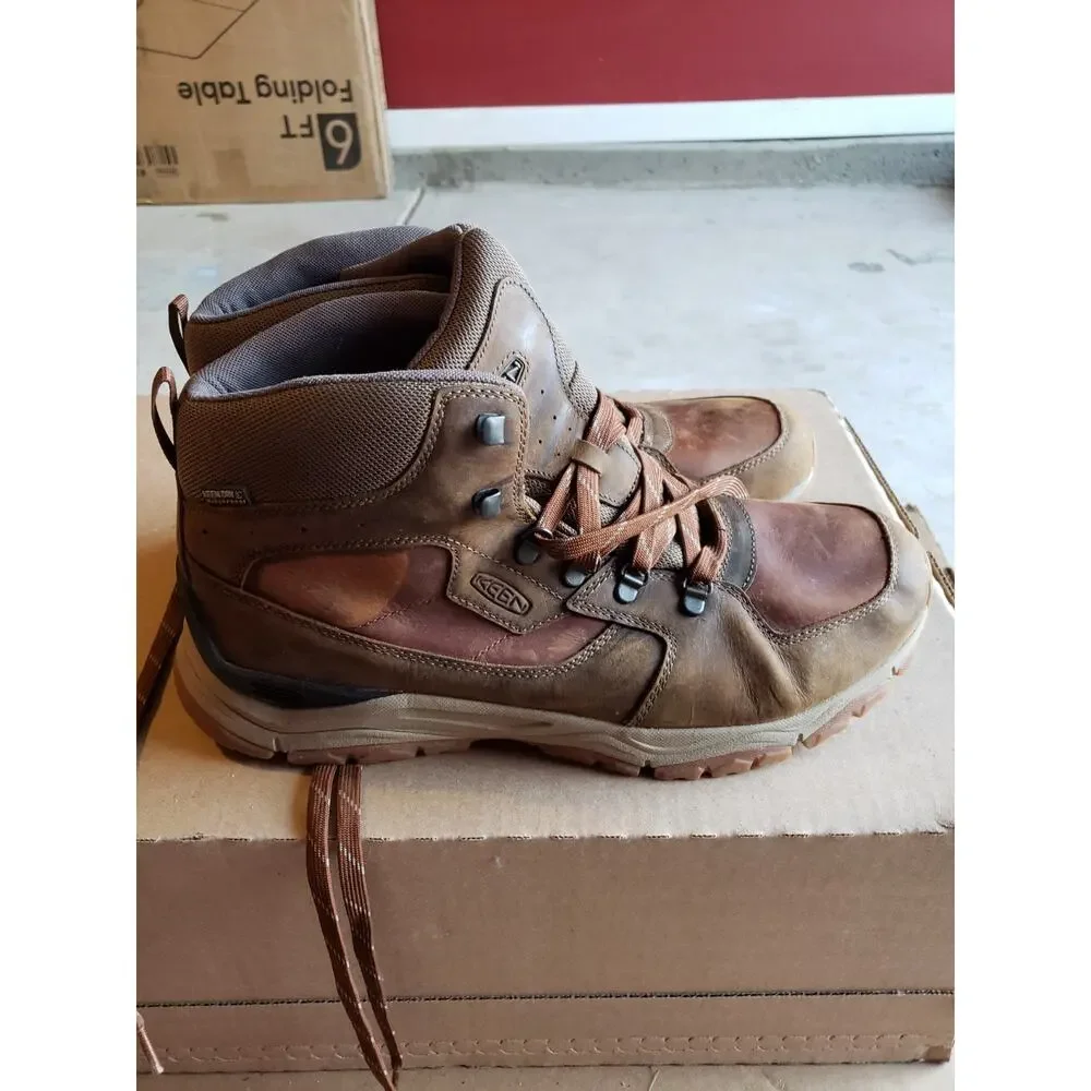 Keen Innate Leather Mid Waterproof Boots Size 15 Mens Brown Hiking Trail 1021626